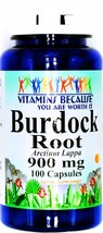 900mg Burdock Root 100 Capsules Arctium Lappa Herbal Dietary Supplement Pill - £11.11 GBP