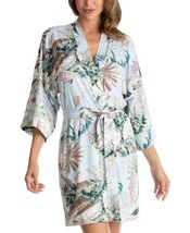 Linea Donatella Womens Palm Garden Knit Wrap Robe,Turquoise,Small/Medium - £34.95 GBP