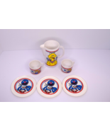 Vintage Sesame Street Children&#39;s Plastic Plates &amp; Cups Set HG Industries - $277.94 MXN
