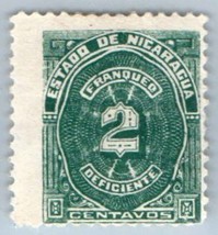 1898 Nicaragua Stamp - Postage Due, 2c C73 - £0.78 GBP