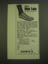 1974 Gokey Knit Muk Luks Advertisement - Knit Muk Luks for Men &amp; Women - £14.66 GBP
