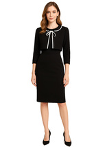 CelebrityDesignz Amal Clooney Cocktail Jacket &amp; Sleeveless Black Sheath ... - $139.99
