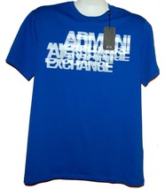 Armani Exchange Blue White Logo Design Cotton Men's T-Shirt Size 2XL - £40.85 GBP
