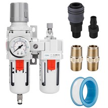 Nanpu 1/2&quot; Npt Compressed Air Filter Regulator Lubricator Combo, 3 In 1 ... - $72.99