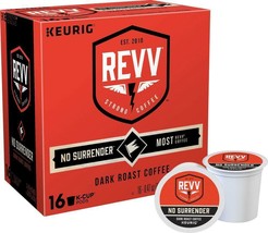 Revv No Surrender Coffee 16 to 96 Count Keurig K cups Pick Any Quantity - £17.21 GBP+