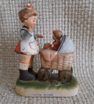 Erich Stauffer Little Mother Collectible Figurine Japan Signed U 8588 Vintage  - £35.80 GBP