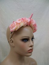 Pastel Velvet Unicorn Horn Flower Headband Fantasy Magical Woodland Prin... - $187.53 MXN