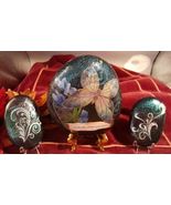 Butterfly Let The Night Whisper Mixed Media Rocks SET of THREE Decor Uni... - €13,72 EUR
