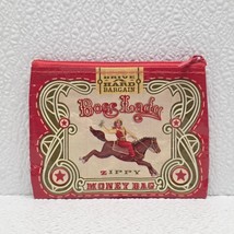 Blue Q Cowgirl Boss Lady Zippy Money Bag Big Bucks Zip Coin Purse 4&quot; x 3&quot; - $9.71