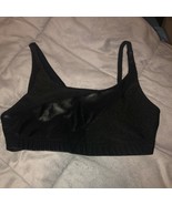 NEW Koral Sports Bra Sz Small Black Contrasting Material On Front And St... - $374.59 MXN