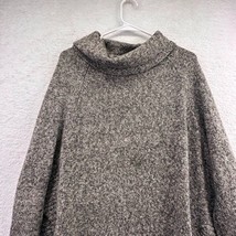 Leo Nicole Womens Cowlneck Sweater Size Medium Gray Round Hemline Dolman... - £15.58 GBP