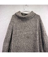 Leo Nicole Womens Cowlneck Sweater Size Medium Gray Round Hemline Dolman... - £15.60 GBP