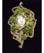 Greenwoman Wall Hanging Plaque Medieval Leave Forest Maiden Celtic Lady ... - $109.74 CAD