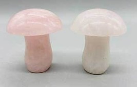 (set of 2) 1 3/4" Mushroom Rose Quartz - $1,939.77 MXN