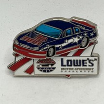 Lowe’s Charlotte Motor Speedway Flag Race Track NASCAR Race Lapel Hat Pin - £6.30 GBP