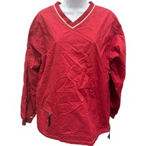 VTG Lands End Windbreaker Jackey Unisex Womens M 10-12 Pullover 80s 90s Red - $23.74