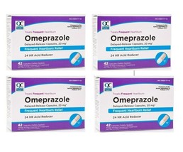 4 X Omeprazole 20 mg Delayed-Release Acid Reducer 42 Count Capsules (Tot... - £46.41 GBP