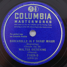 Chopin / Gieseking - Barcarolle In F Sharp Major - 1940 12&quot; 78 rpm 71026-D RARE - £31.94 GBP