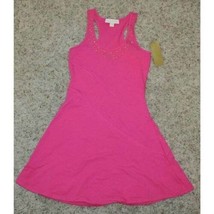 Womens Skater Dress Studded Nicki Minaj Jr Girls Pink Sleeveless Stretch-sz L - £9.29 GBP