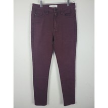 Kancan Skinny High Rise Jeans 9/28 Womens Dark Burgundy Bottoms Casual - £18.99 GBP