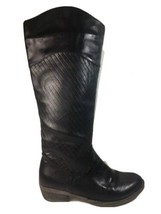 Nature Breeze Womens Boots Sz 6 M Quilted Black Knee High - £18.22 GBP