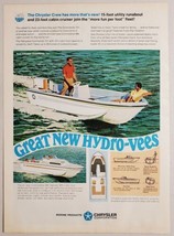 1968 Print Ad Chrysler Commando & Commodore Hydro-Vee Boats - $16.81