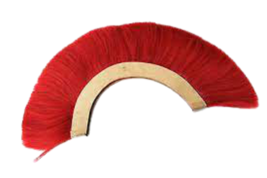 Red Plume Red Crest Brush Natural Horse Hair Like Plume For Roman Helmet Armor - £35.06 GBP