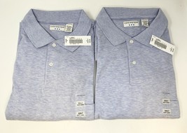 2-PACK Big &amp; Tall Covington Xxxlt Mens Classic Polo Style Shirt~Short Sleeve~Bl - £17.29 GBP