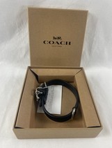 Nwt Coach Black Leather Dog Collar W Bone Charm Small (17&quot;- 21&quot;) - £71.20 GBP