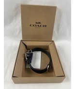 NWT  COACH Black LEATHER  DOG COLLAR W BONE CHARM SMALL (17&quot;- 21&quot;) - £70.08 GBP