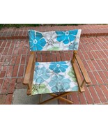VTG MIDCENTURY GOLD MEDAL WOOD FOLDING DIRECTOR CHAIR  FABRIC SEAT/BACK - $93.68 CAD
