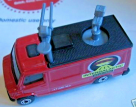 Matchbox Intergalactic Research Red TV News Truck Van, Never Played With... - $5.89