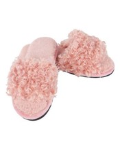 MeMoi Womens Bon Open Toe Plush Slippers Size Small(5-6) Color Pink - £15.78 GBP
