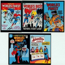 Vintage Art DC Comics 5 Post Card Lot ~ World&#39;s Finest Superman Batman Superboy - £10.11 GBP