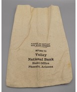 Valley National Bank Canvas Money Bag Phoenix AZ Coin Arizona Appears Un... - £15.73 GBP