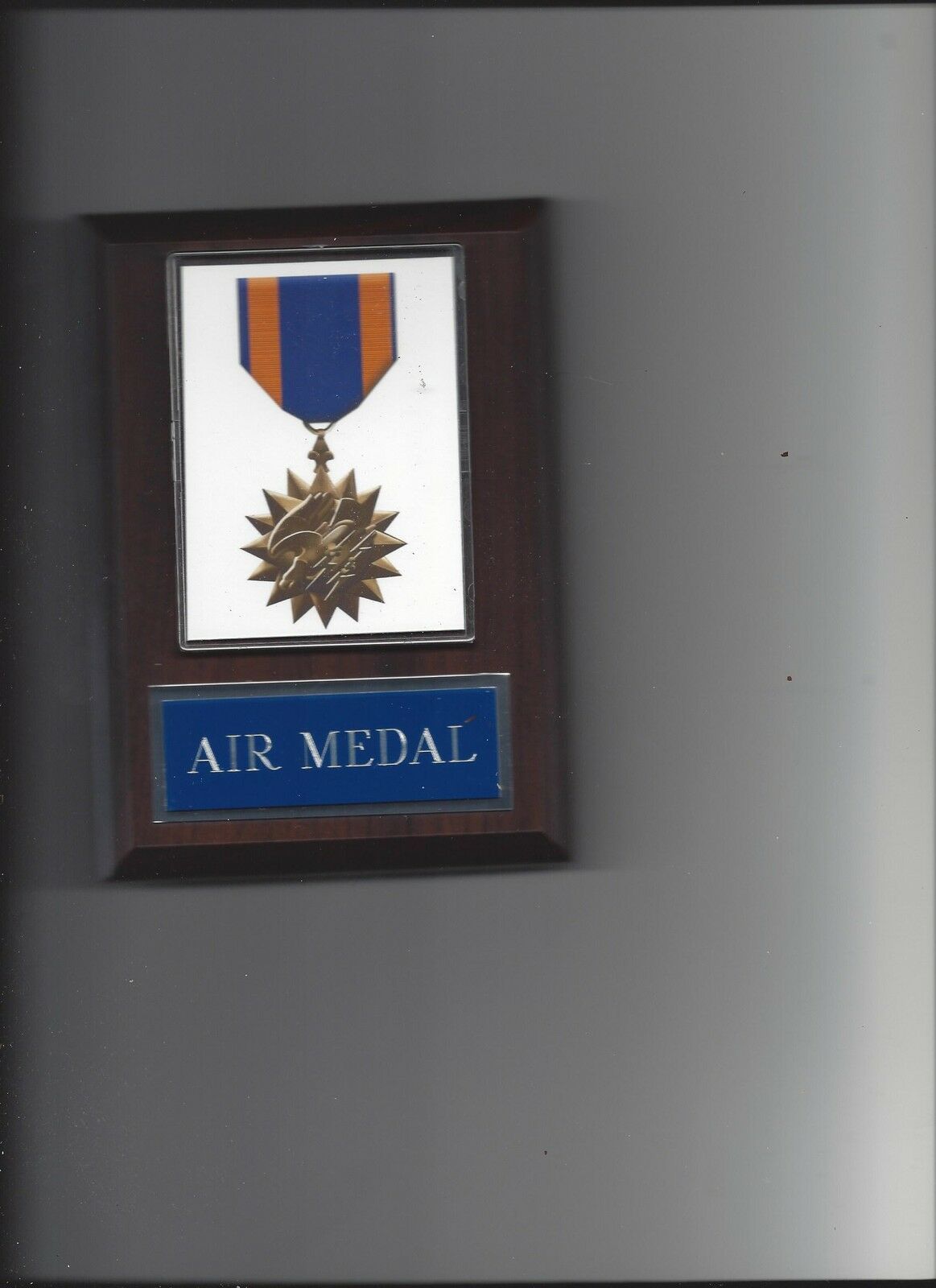 AIR MEDAL PLAQUE USA MILITARY PHOTO PLAQUE US AIR FORCE AWARD NAVY MARINES - £3.90 GBP