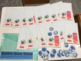 Bubble Blow Game Learning Center- Literacy Mats - Laminated Mats Phonics - $22.15