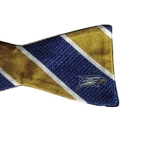 Georgia Southern Eagles Striped Proper Bow Tie Adjustable 100% Silk - $15.00