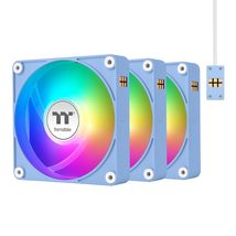 Thermaltake CT120 EX ARGB PC Cooling Fan Hydrangea Blue 3-Fan Pack, Magnetic Con - £69.70 GBP