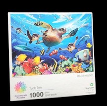 Turtle Trek 1,000 Piece Puzzle Sea Turtle Clown Fish Dolphin Matching Po... - $19.34