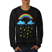Wellcoda Rainbow Love Rain Fashion Mens Sweatshirt,  Casual Pullover Jumper - £23.75 GBP+