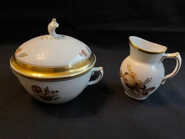 BROWN ROSE Royal Copenhagen Milk - sugar - set made in Denmark - $128.99