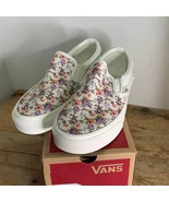 Vans classic slip on sneaker. Skater vintage floral marshmallo rose - $85.50 CAD