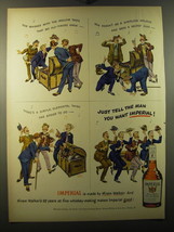 1950 Hiram Walker Imperial Whiskey Ad - art by Albert Dorne - For Whiskey  - £14.50 GBP