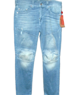 True Religion Skinny Moto AUTHENTIC Blue Men&#39;s Cotton Jeans Pants Size 36 - £141.41 GBP