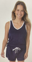 Lucky Brand Ladies&#39; 4-piece Soft Terry Pajama Set - Medium -Blue Iris. - £22.12 GBP
