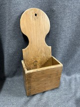 Antique Hand Made Wall Mount Wood Letter Mail Holder Tray 13.5”tall 6” Wide - £15.90 GBP