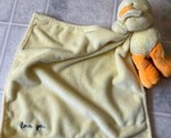Carter&#39;s Duck Chick Baby Security Blanket Lovey 11 Inch Yellow Love You ... - $16.82
