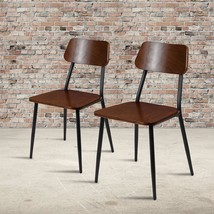 Two-Piece Set From Flash Furniture, An Industrial Stackable Dining Chair... - £249.21 GBP