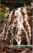 Nc, North Carolina Crabtree Falls At Meadow~Blue Ridge Parkway c1940&#39;s Postcard - £3.87 GBP